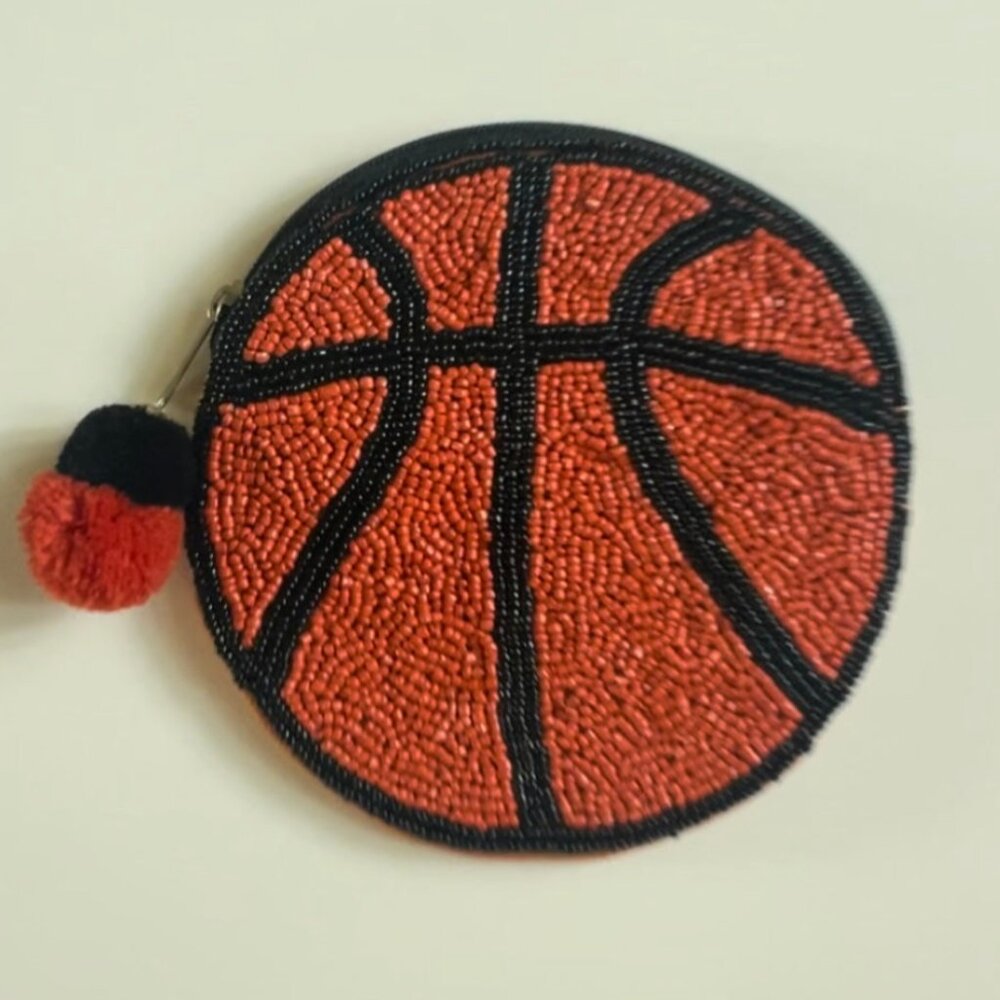 La Chic Beaded Purse - Basketball